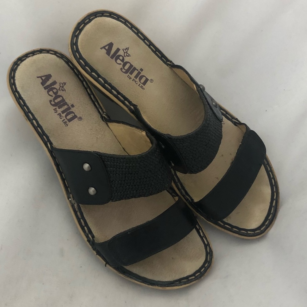 ALEGRIA BLACK SANDALS 38‎